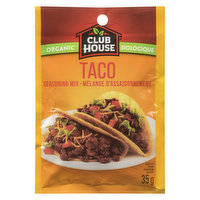 Club House - Organic Seasoning - Taco, 35 Gram