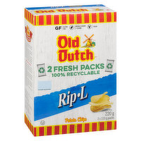 Old Dutch - Rip L Potato Chips -Original, 220 Gram