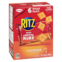 Christie - Crackers, Mini Cheddar Cheese Nibs Snak Paks, 6 Each