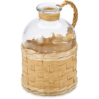 Glass - Jug with Wicker 6.4 inch, 1 Each