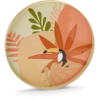 Metal Tray - Tropical Toucan Design,  Round 8.7in,, 1 Each