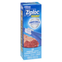 Ziploc - Slider Freezer Bags Medium, 15 Each