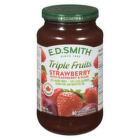 E.D. Smith - Triple Fruits Jam - Strawberry w/ Rasp & Plum, 500 Millilitre