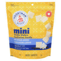 Voortman - Cookies, Mini Vanilla Wafers No Sugar Added, 184 Gram