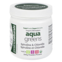 Prairie Naturals - Aqua Greens with Spirulina & Chlorella, 200 Gram