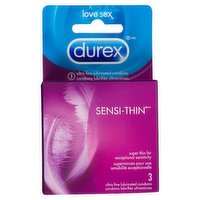 Durex - Sheik Sens-Thin Lubed Condoms, 3 Each