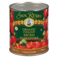 San Remo - Oils Organic Diced Tomatoes, 796 Millilitre