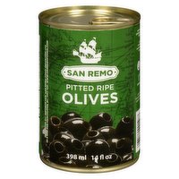 San Remo - Pitted Ripe Olives, 398 Millilitre