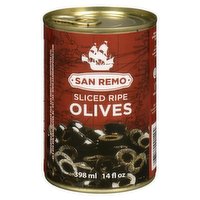 San Remo - Sliced Ripe Olives, 398 Millilitre