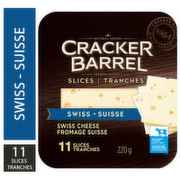 Cracker Barrel - Swiss Cheese Slices, 220 Gram