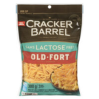 Cracker Barrel - Shredded Cheddar Cheese Old Lactose Free 35 % M.F., 300 Gram