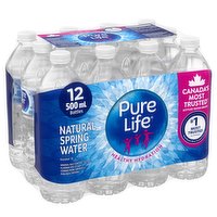 Pure Life - Natural Spring Water, 12 Each