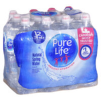 Pure Life - Natural Spring Water Sport Cap, 12 Each