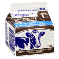 Dairyland - 1% Choc Milk Sugar Free, 237 Millilitre