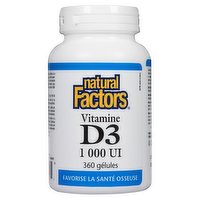Natural Factors - Vitamin D3 1000IU, 360 Each