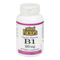 Natural Factors - Vitamin B1 Thiamine 100mg, 90 Each