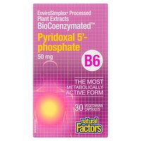 Natural Factors - Vitamin B6 50mg BioCoenzymated, 30 Each