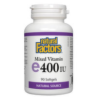 Natural Factors - Vitamin E 400IU Mixed, 90 Each