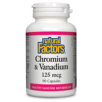 Natural Factors - Chromium & Vanadium 125mcg, 90 Each