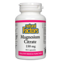 Natural Factors - Magnesium Citrate 150mg, 90 Each