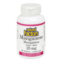 Natural Factors - Manganese Chelate 25mg, 90 Each
