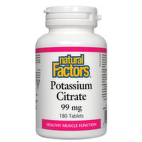 Natural Factors - Potassium Citrate 99mg, 180 Each