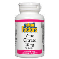 Natural Factors - Zinc 15mg, 90 Each