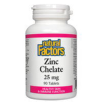 Natural Factors - Zinc Chelate 25mg, 90 Each