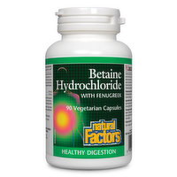 Natural Factors - Betaine Hydrochloride with Fenugreek, 90 Each