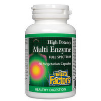 Natural Factors - Multi Enzyme High Potency Full Spectrum, 60 Each