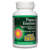 Natural Factors - Papaya Enzymes, 120 Each
