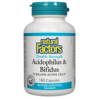 Natural Factors - Acidophilus & Bifidus Double Strength, 180 Each