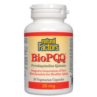 Natural Factors - Bio PQQ Pyrroloquinoline Quinone 20mg, 30 Each
