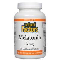 Natural Factors - Melatonin 3mg Sublingual, 90 Each