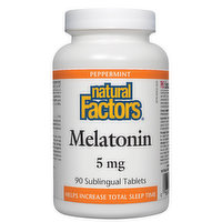 Natural Factors - Melatonin 5mg Sublingual, 90 Each