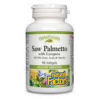 Natural Factors - HerbalFactors Saw Palmetto with Lycopene, 90 Each