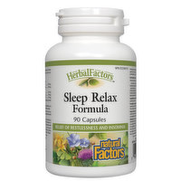 Natural Factors - HerbalFactors Sleep Relax Formula, 90 Each