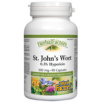 Natural Factors - HerbalFactors St John's Wort 300mg, 90 Each