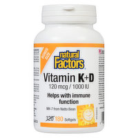 Natural Factors - Vitamin K&D Bonus Pack, 180 Each