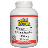 Natural Factors - Vitamin C Calcium Ascorbate 1000mg Bonus, 180 Each