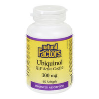 Natural Factors - Ubiquinol Active CoQ10 100mg, 60 Each