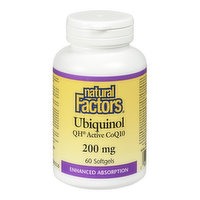 Natural Factors - Ubiquinol Active CoQ10 200mg, 60 Each