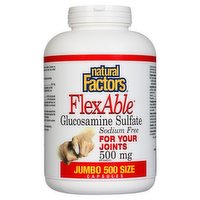 Natural Factors - FlexAble Glucosamine Sulfate 500mg, 500 Each