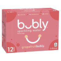 Bubly Bubly - Sparkling Water Grapefruitbubly, 12 Each