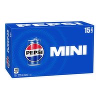 Pepsi - Cola, Mini Cans, 15 Each