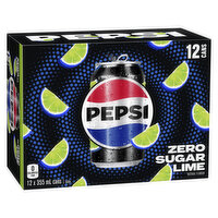 Pepsi - Zero Sugar - Lime, 12 Each