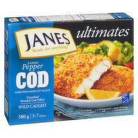 Janes - Cod Fillets - Lemon Pepper, 580 Gram