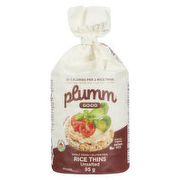 Plumm Good - Brown Rice Thins Unsalted, 95 Gram