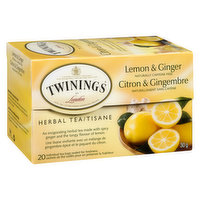 Twinings - Herbal Tea - Lemon and Ginger, 20 Each