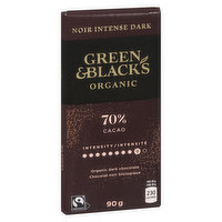 Green & Black's - Organic Dark Chocolate - 70% Cacao, 90 Gram